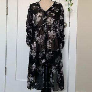 Torrid Floral High Low Blouse